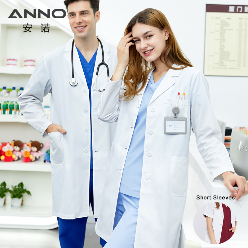 Medical Lab Gown - ANNO camice Medico Medico bianco uniformi