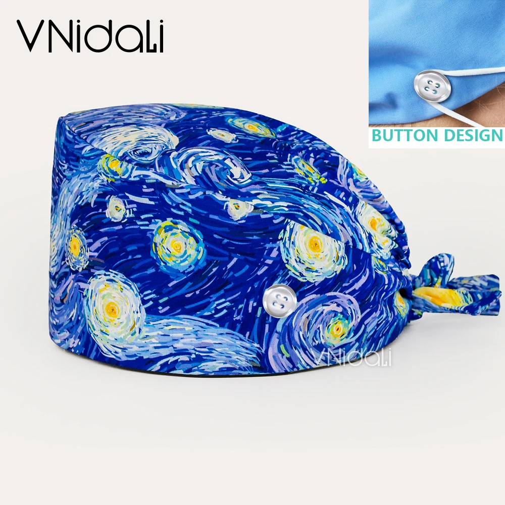 Medical Health Lab - Stampa Scrub Cappelli Operatore da laboratorio